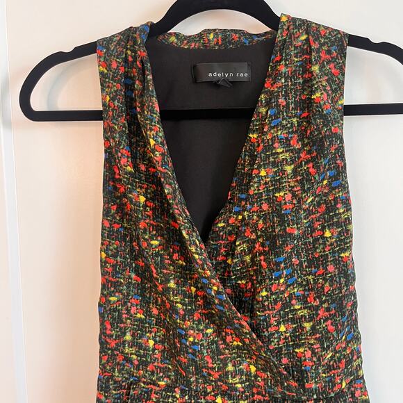 Adelyn Rae Black Paint Splatter Print Sleeveless Sheath Dress XS - Picture 3 of 12